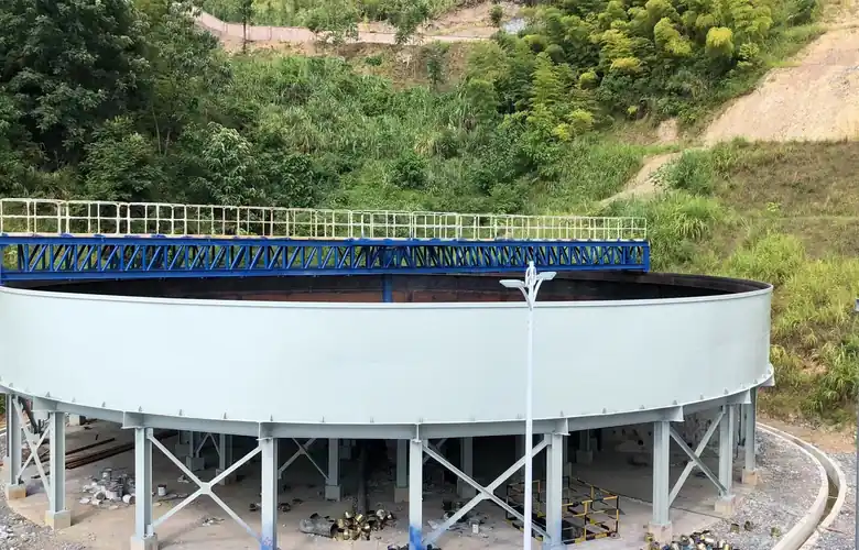 High-efficiency thickener installed at an industrial processing site