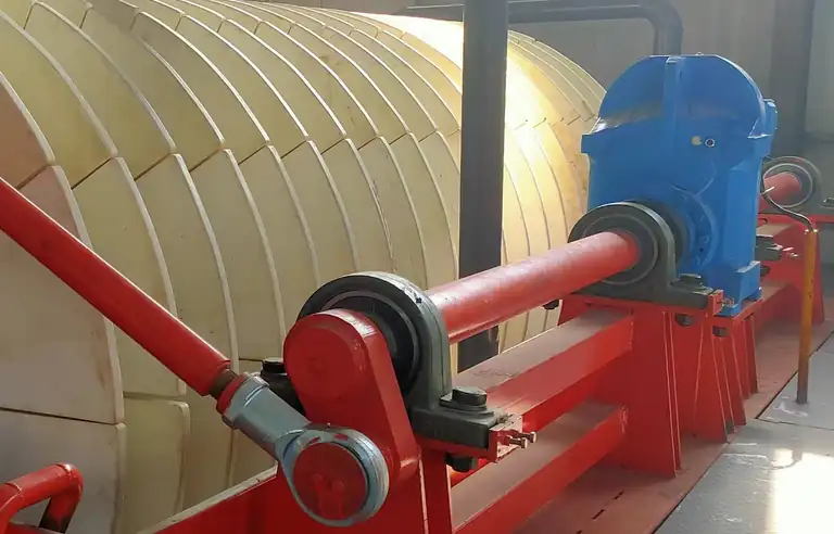 Ceramic filter gearbox, drive shaft and bearing supports at Tongbai